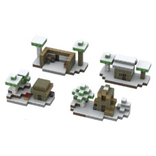 Dziecięcy magnetyczny zestaw konstrukcyjny Minecraft „Zimowa Leśna Chatka” 143 elementy