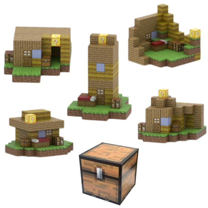 Dziecięcy magnetyczny zestaw konstrukcyjny Minecraft „Tajemniczy Dom” 100 elementów