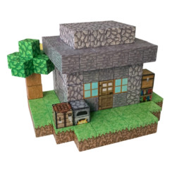 Dziecięcy magnetyczny zestaw konstrukcyjny Minecraft „Kamienny Domek” 144 elementy