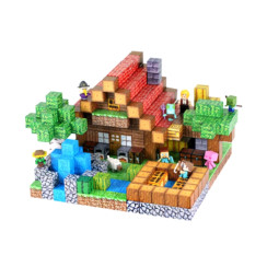 Dziecięcy magnetyczny zestaw konstrukcyjny Minecraft „Dom Steve’a” 428 elementów